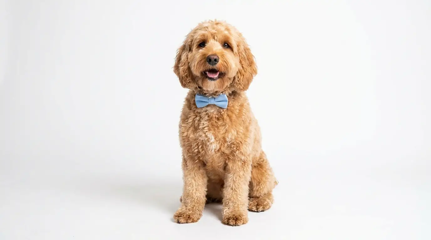 A happy, well-groomed dog